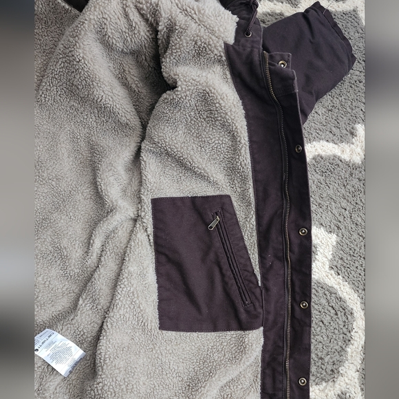 Carhartt Men's Sherpa-Lined Utility Jacket - Relaxed Fit - Washed Duck - Picture 5 of 8